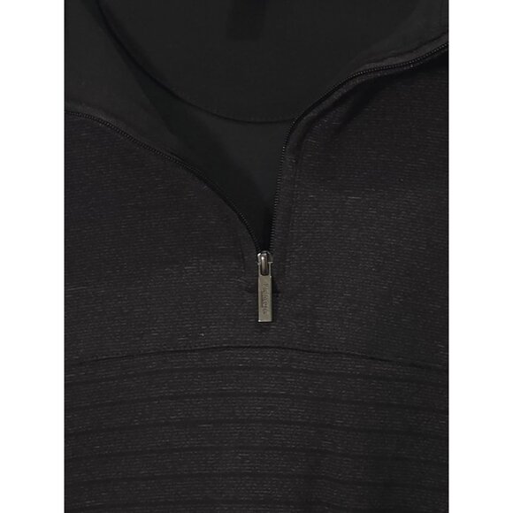 Van Heusen Men's Black Half-Zip Long Sleeve Pullover Sweatshirt L/G Size - Picture 9 of 15